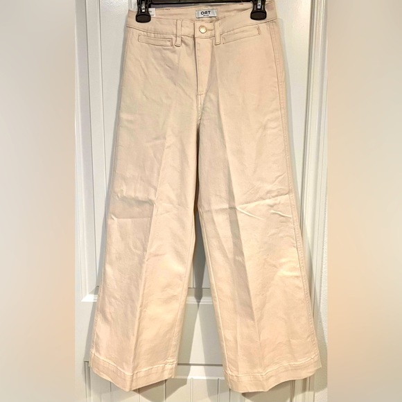Oat New York Jeans Oat New York High Rise Wide Leg Cropped Pants